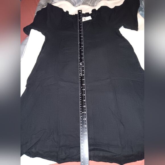 Old Navy Crinkle Gauze Mini Swig Dress with Pockets NWT - Picture 3 of 6